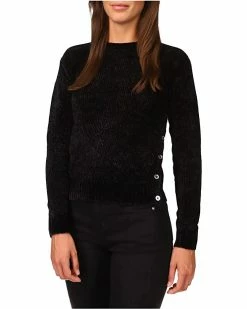 MICHAEL Michael Kors Petite Velvet Button Detail Sweater | Sweaters
