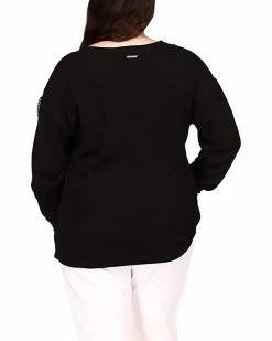 MICHAEL Michael Kors Plus Size Waffle Logotape Long Sleeve Top | Shirts & Tops -MICHAEL Michael Kors Sales Store 613By5UAS. AC SR736920