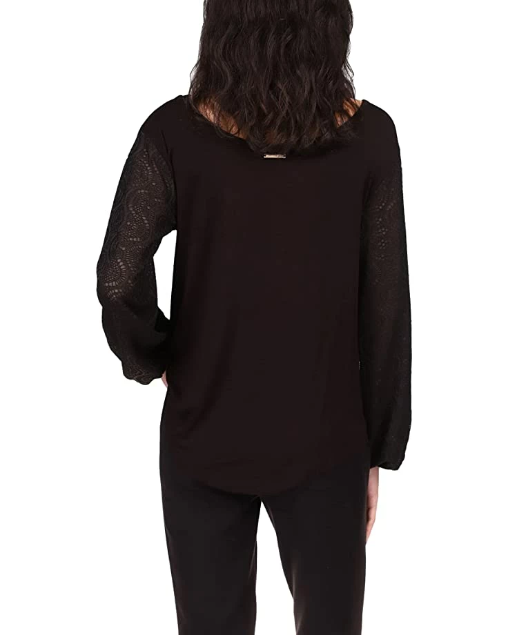 MICHAEL Michael Kors Open Neck Long Sleeve Top | Shirts & Tops 3 MICHAEL Michael Kors Open Neck Long Sleeve Top | Shirts & Tops - Image 3