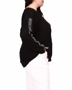MICHAEL Michael Kors Plus Size Waffle Logotape Long Sleeve Top | Shirts & Tops -MICHAEL Michael Kors Sales Store 61DLwN1bQS. AC SR736920