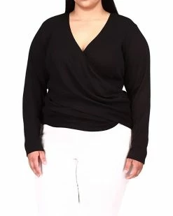 MICHAEL Michael Kors Plus Size Waffle Wrap Long Sleeve Top | Shirts & Tops