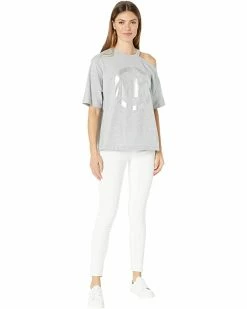 MICHAEL Michael Kors Print Cutout Shoulder Tee | Shirts & Tops -MICHAEL Michael Kors Sales Store 61HCQO21OhL. AC SR736920