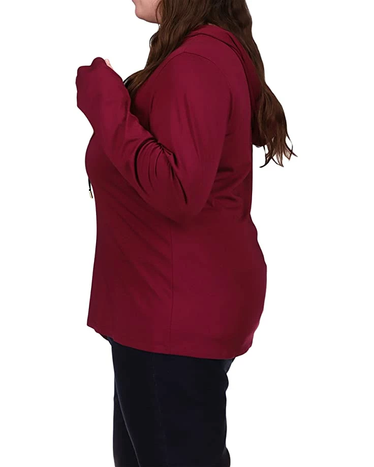 MICHAEL Michael Kors Plus Size V-Neck Fitted Sweatshirt | Shirts & Tops 2 MICHAEL Michael Kors Plus Size V-Neck Fitted Sweatshirt | Shirts & Tops - Image 2