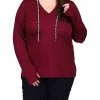 MICHAEL Michael Kors Plus Size V-Neck Fitted Sweatshirt | Shirts & Tops
