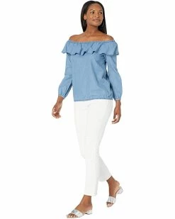 MICHAEL Michael Kors Tencel Ruffle Top | Shirts & Tops -MICHAEL Michael Kors Sales Store 61Wo4Mg luL. AC SR736920