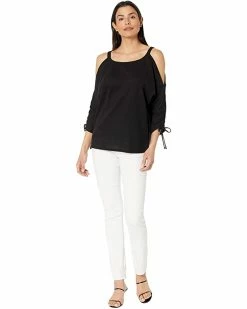 MICHAEL Michael Kors Waffle Ruche Sleeve Top | Shirts & Tops -MICHAEL Michael Kors Sales Store 61bEpUsw ZL. AC SR736920