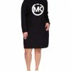 MICHAEL Michael Kors Plus Size Long Sleeve Circle MK Logo Hoodie Dress | Dresses