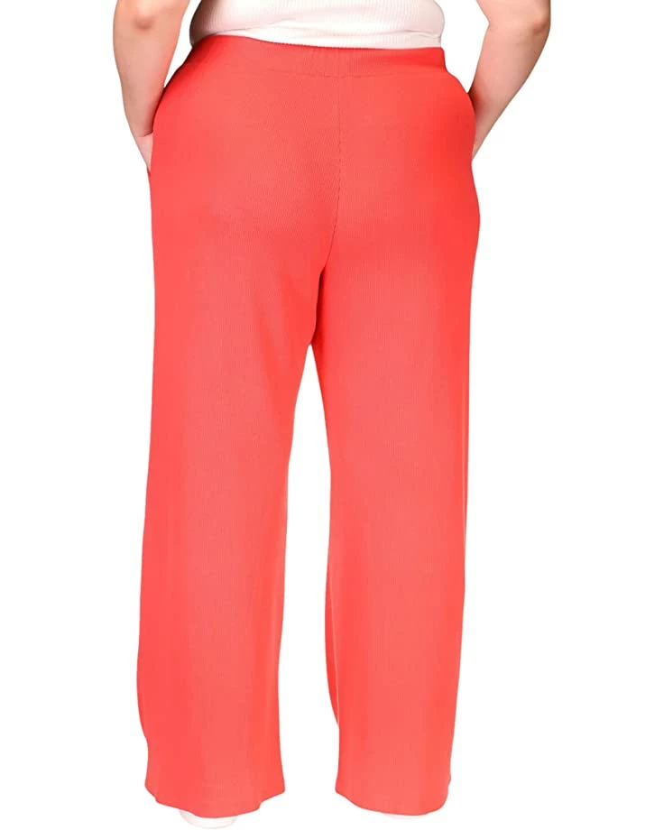 MICHAEL Michael Kors Plus Size Waffle Wide Leg Pants 3 MICHAEL Michael Kors Plus Size Waffle Wide Leg Pants - Image 3