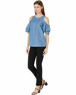 MICHAEL Michael Kors Tencel Cold-Shoulder Ruffle Top | Shirts & Tops -MICHAEL Michael Kors Sales Store 61wbNXTybgL. AC SR736920