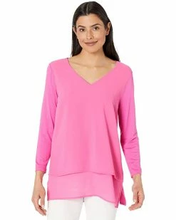 MICHAEL Michael Kors V-Neck Mixed Media | Shirts & Tops -MICHAEL Michael Kors Sales Store 713habMtUcL. AC SR736920