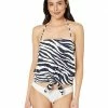 MICHAEL Michael Kors Reversible Zebra Tie Front Tankini | Swimwear