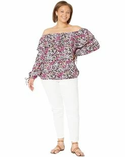 MICHAEL Michael Kors Plus Size Floral Ruffle Peasant Top | Shirts & Tops -MICHAEL Michael Kors Sales Store 71CUYh3dvNL. AC SR736920