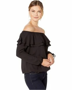 MICHAEL Michael Kors Ruffle Peasant Top | Shirts & Tops -MICHAEL Michael Kors Sales Store 71JevagiroL. AC SR736920