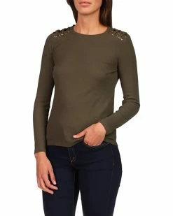 MICHAEL Michael Kors Waffle Shoulder Lace-Up Top | Shirts & Tops -MICHAEL Michael Kors Sales Store 71LDJUYdr6L. AC SR736920
