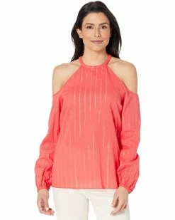 MICHAEL Michael Kors Metallic Stripe Cold-Shoulder Top | Shirts & Tops 7 MICHAEL Michael Kors Metallic Stripe Cold-Shoulder Top | Shirts & Tops -MICHAEL Michael Kors Sales Store 71R afVOnyL. AC SR736920