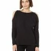 MICHAEL Michael Kors Petite Waffle Stud Cold-Shoulder Top | Shirts & Tops