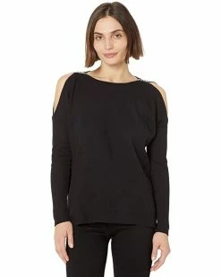 MICHAEL Michael Kors Petite Waffle Stud Cold-Shoulder Top | Shirts & Tops