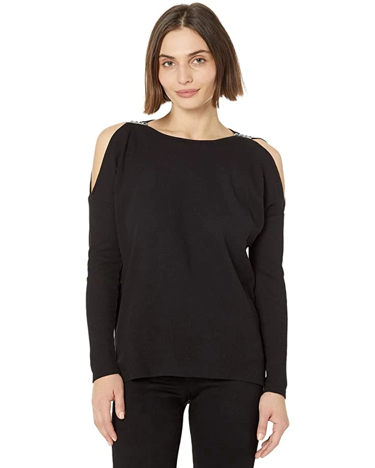 MICHAEL Michael Kors Petite Waffle Stud Cold-Shoulder Top | Shirts & Tops 1 MICHAEL Michael Kors Petite Waffle Stud Cold-Shoulder Top | Shirts & Tops