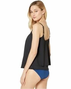MICHAEL Michael Kors Iconic Solids Double Layer Tankini Top | Swimwear -MICHAEL Michael Kors Sales Store 71X2eCJ5KJL. AC SR736920