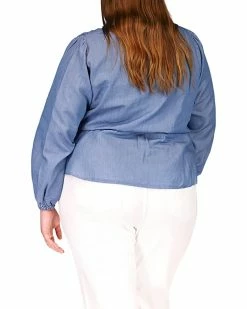 MICHAEL Michael Kors Plus Size Long Sleeve Wrap Top | Shirts & Tops -MICHAEL Michael Kors Sales Store 71X7zyDfhYL. AC SR736920