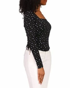 MICHAEL Michael Kors Petite Floral Square Neck Ruched Long Sleeve Top | Shirts & Tops -MICHAEL Michael Kors Sales Store 71YaddXwkL. AC SR736920