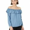 MICHAEL Michael Kors Petite Tencel Ruffle Top | Shirts & Tops
