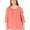 MICHAEL Michael Kors Plus Size Chain Neck Cold-Shoulder Top | Shirts & Tops