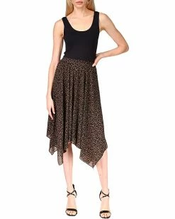 MICHAEL Michael Kors Cheetah Asymmetrical Pull-On Skirt | Skirts