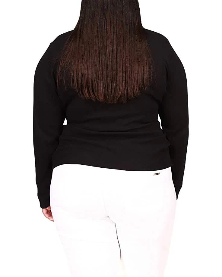 MICHAEL Michael Kors Plus Size Waffle Wrap Long Sleeve Top | Shirts & Tops 3 MICHAEL Michael Kors Plus Size Waffle Wrap Long Sleeve Top | Shirts & Tops - Image 3
