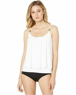 MICHAEL Michael Kors Iconic Solids Double Layer Tankini Top | Swimwear -MICHAEL Michael Kors Sales Store 71jwKcgpzL. AC SR736920
