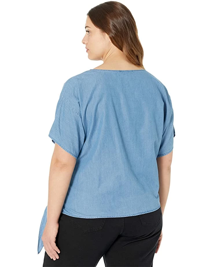 MICHAEL Michael Kors Plus Size Tencel Side Tie Top | Shirts & Tops 2 MICHAEL Michael Kors Plus Size Tencel Side Tie Top | Shirts & Tops - Image 2