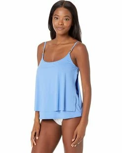 MICHAEL Michael Kors Iconic Solids Double Layer Tankini Top | Swimwear -MICHAEL Michael Kors Sales Store 71lP1WGXRUL. AC SR736920