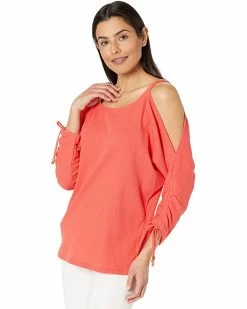 MICHAEL Michael Kors Waffle Ruche Sleeve Top | Shirts & Tops -MICHAEL Michael Kors Sales Store 71nKHoEm1IL. AC SR736920