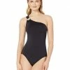 MICHAEL Michael Kors Iconic Solids One Shoulder One-Piece | Swimwear