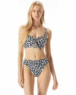 MICHAEL Michael Kors Leopard Lace-Up Bralette Top | Swimwear