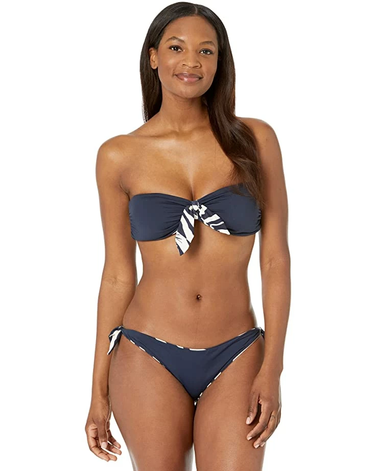 MICHAEL Michael Kors Reversible Zebra Reversible Tie Front Bandeau | Swimwear 4 MICHAEL Michael Kors Reversible Zebra Reversible Tie Front Bandeau | Swimwear - Image 4