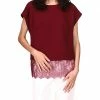 MICHAEL Michael Kors Lace Combo Short Sleeve Top | Shirts & Tops