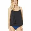 MICHAEL Michael Kors Iconic Solids Double Layer Tankini Top | Swimwear
