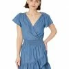 MICHAEL Michael Kors Petite Short Sleeve Tencel Wrap Drs | Dresses