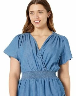 MICHAEL Michael Kors Plus Size Short Sleeve Tencel Wrap Dress | Dresses -MICHAEL Michael Kors Sales Store 81N1t7tjCnL. AC SR736920