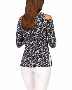 MICHAEL Michael Kors Lace Long Sleeve Cold-Shoulder Top | Shirts & Tops -MICHAEL Michael Kors Sales Store 81OoQScwF L. AC SR736920