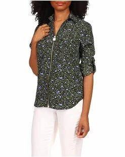 MICHAEL Michael Kors Floral Vine Dog Tag Top | Shirts & Tops