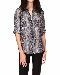 MICHAEL Michael Kors Snake Lock Zip Top | Shirts & Tops