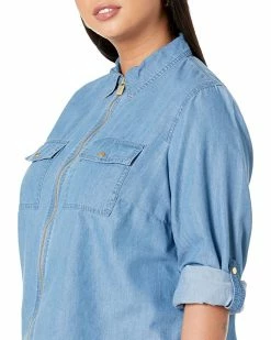 MICHAEL Michael Kors Plus Size Tencel Dog Tag Top | Shirts & Tops -MICHAEL Michael Kors Sales Store 81fwwoJ1n9L. AC SR736920