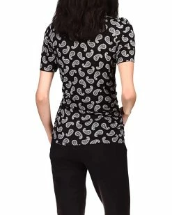MICHAEL Michael Kors Paisley Short Sleeve Turtleneck Top | Shirts & Tops -MICHAEL Michael Kors Sales Store 81gJr 0aHlL. AC SR736920