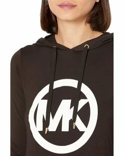 MICHAEL Michael Kors Petite Long Sleeve Circle MK Logo Hoodie Dress | Dresses -MICHAEL Michael Kors Sales Store 81inR61whL. AC SR736920