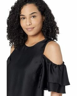 MICHAEL Michael Kors Satin Cold-Shoulder Top | Shirts & Tops -MICHAEL Michael Kors Sales Store 81k O ZOaLL. AC SR736920