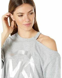 MICHAEL Michael Kors Print Cutout Shoulder Tee | Shirts & Tops -MICHAEL Michael Kors Sales Store 81qTWkihdjL. AC SR736920