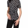 MICHAEL Michael Kors Paisley Short Sleeve Turtleneck Top | Shirts & Tops