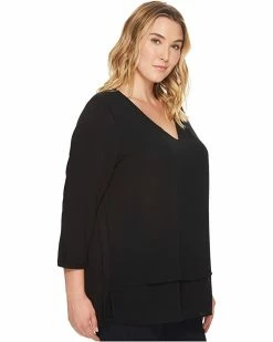 MICHAEL Michael Kors Plus Size V-Neck Mixed Media Top | Shirts & Tops -MICHAEL Michael Kors Sales Store 81wvFdAF8ML. AC SR736920
